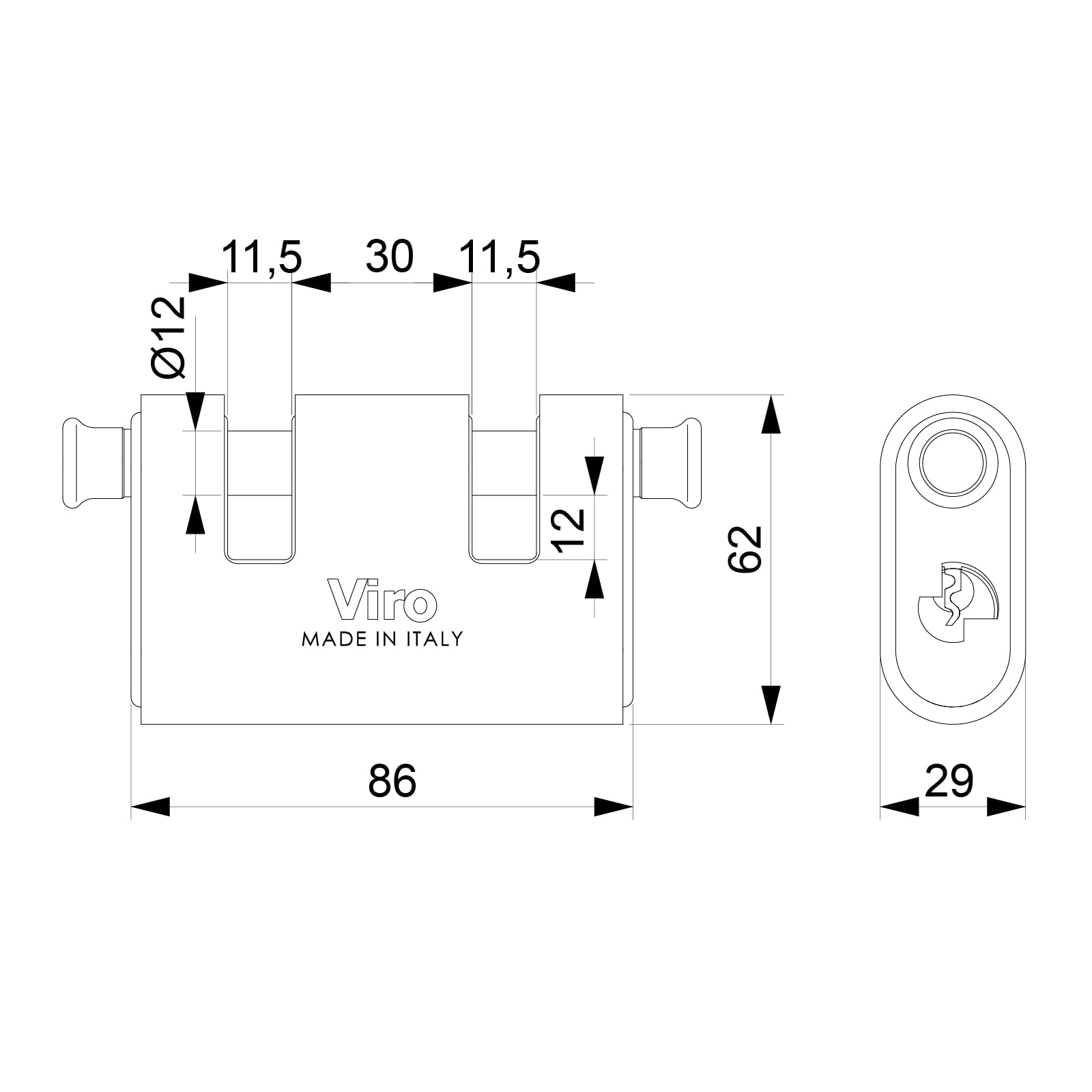 Viro 4125 Panzer 2 Rods, 78 mm Base, Chrome-Plated - Image 4