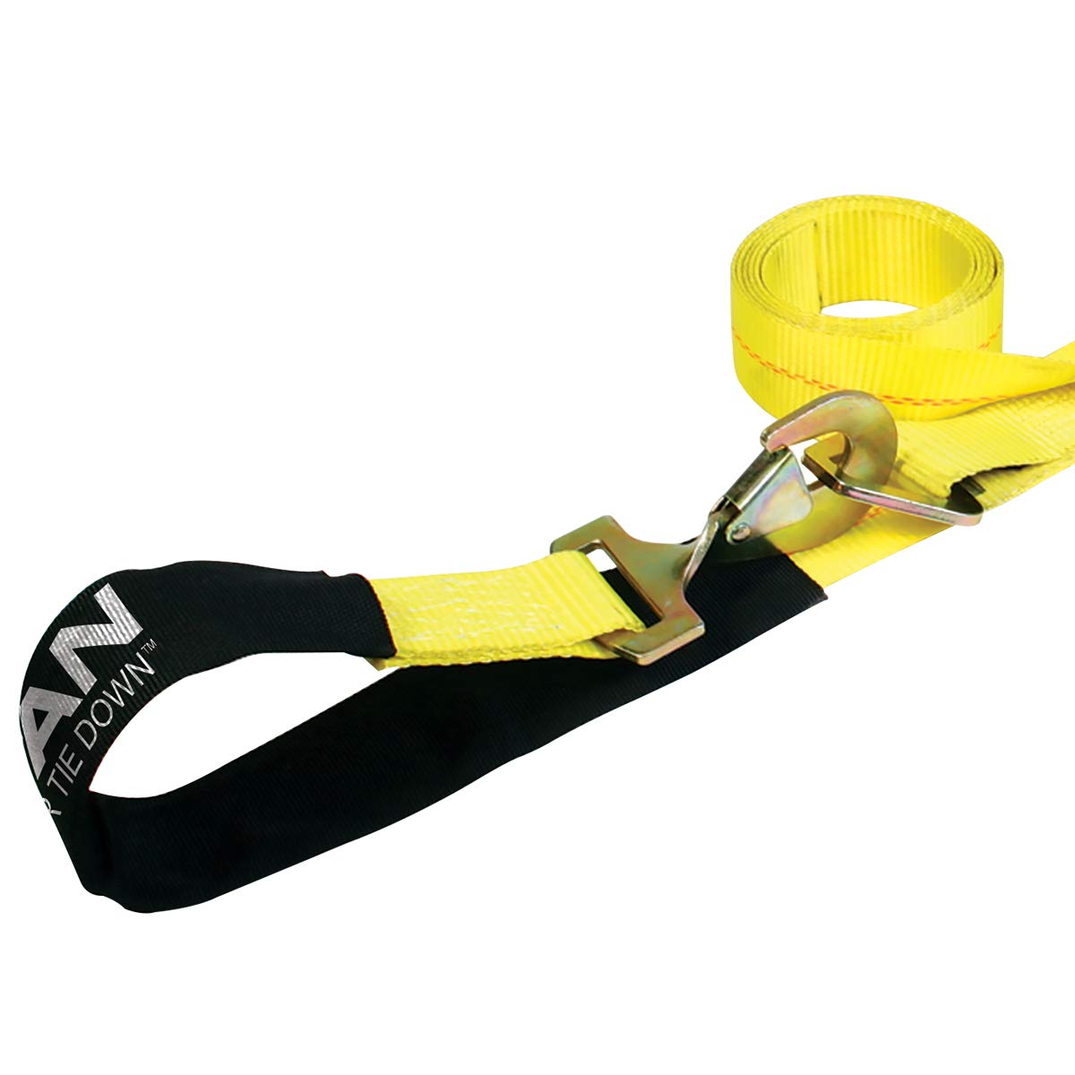VULCAN Axle Tie Down Combo Strap Kit - 2 Inch - Classic Yellow - 3,300 Pound Safe Working Load - Image 4
