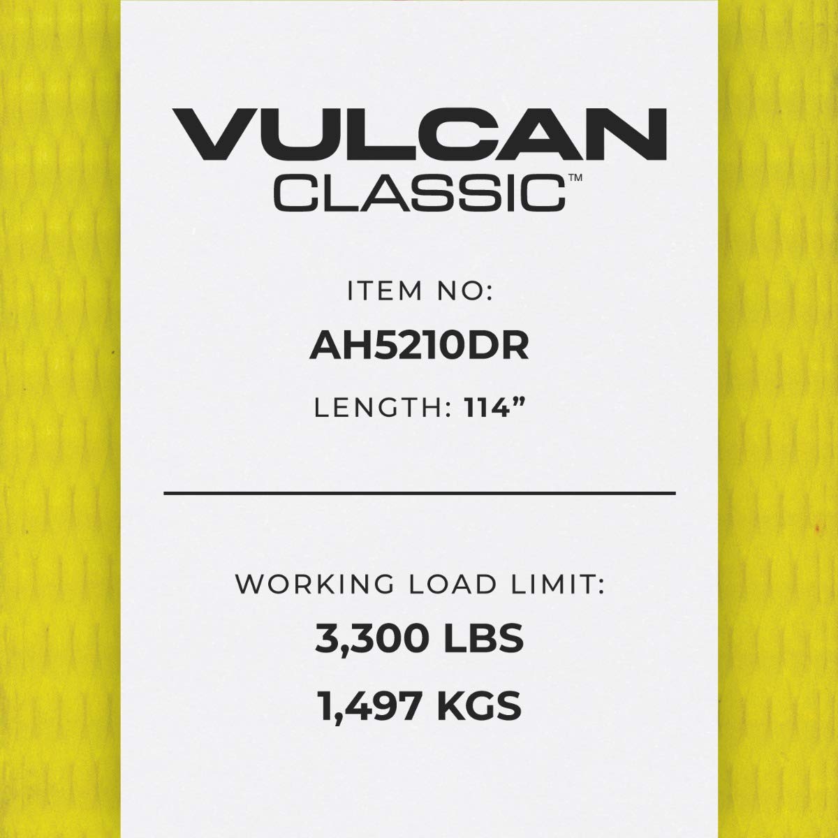 VULCAN Axle Tie Down Combo Strap Kit - 2 Inch - Classic Yellow - 3,300 Pound Safe Working Load - Image 7