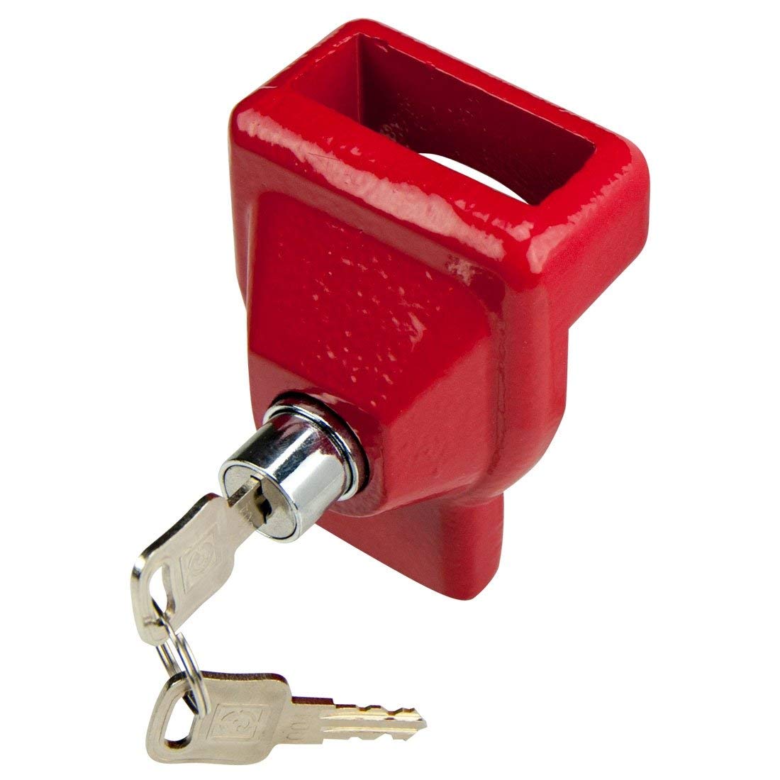VULCAN Glad Hand Lock with Red Powder Coat and 2 Keys - Forged Steel - Image 5
