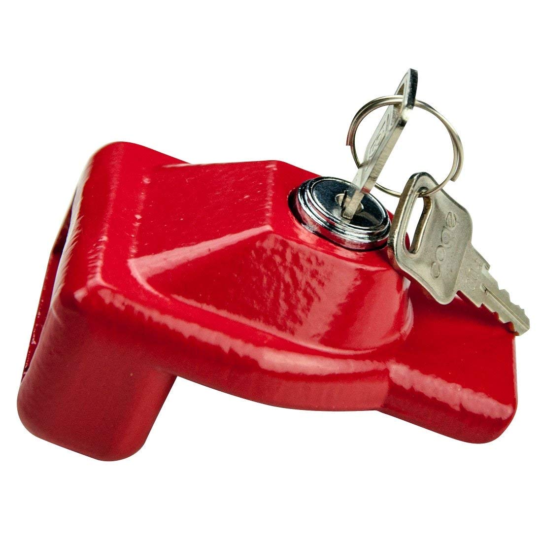 VULCAN Glad Hand Lock with Red Powder Coat and 2 Keys - Forged Steel - Image 6