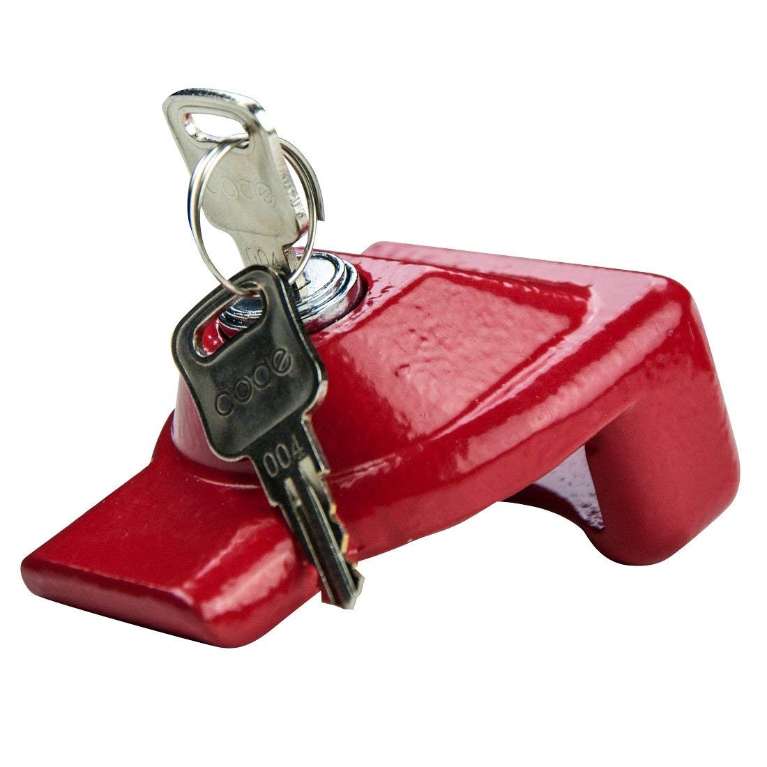 VULCAN Glad Hand Lock with Red Powder Coat and 2 Keys - Forged Steel - Image 8