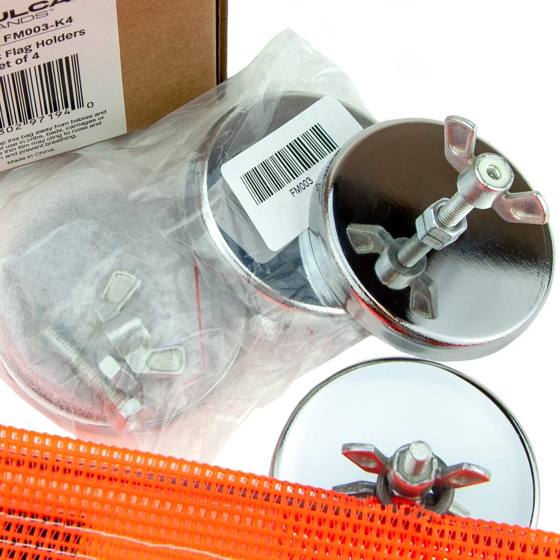 VULCAN Heavy Duty Magnet for Wire Loop Flags - 4 Pack - Image 3