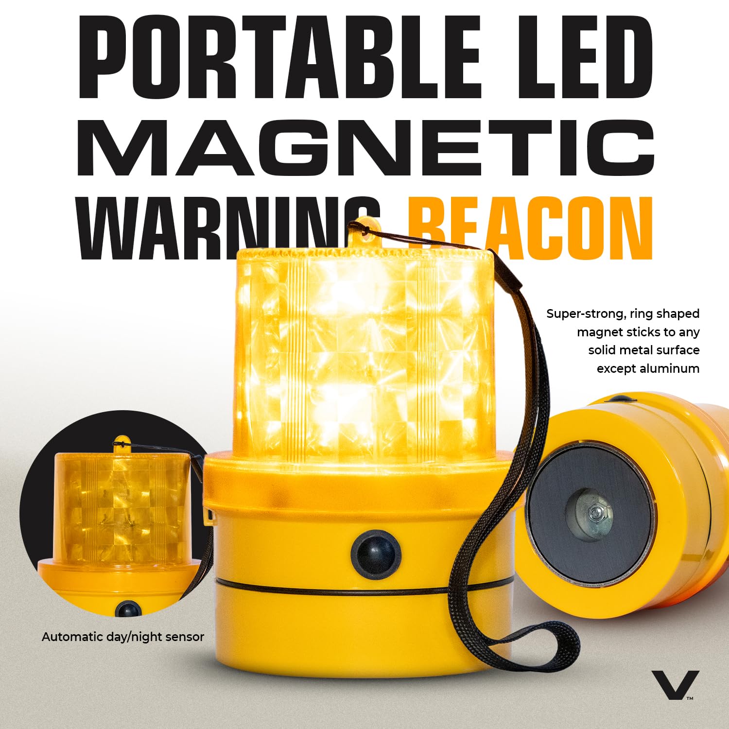 VULCAN Pilot Car Kit - Includes 2 Solid Oversized Load Banners, 1 Amber LED Emergency Warning Beacon, 8 Magnets, 4 Red Flags, and 4 Orange Flags - Image 8