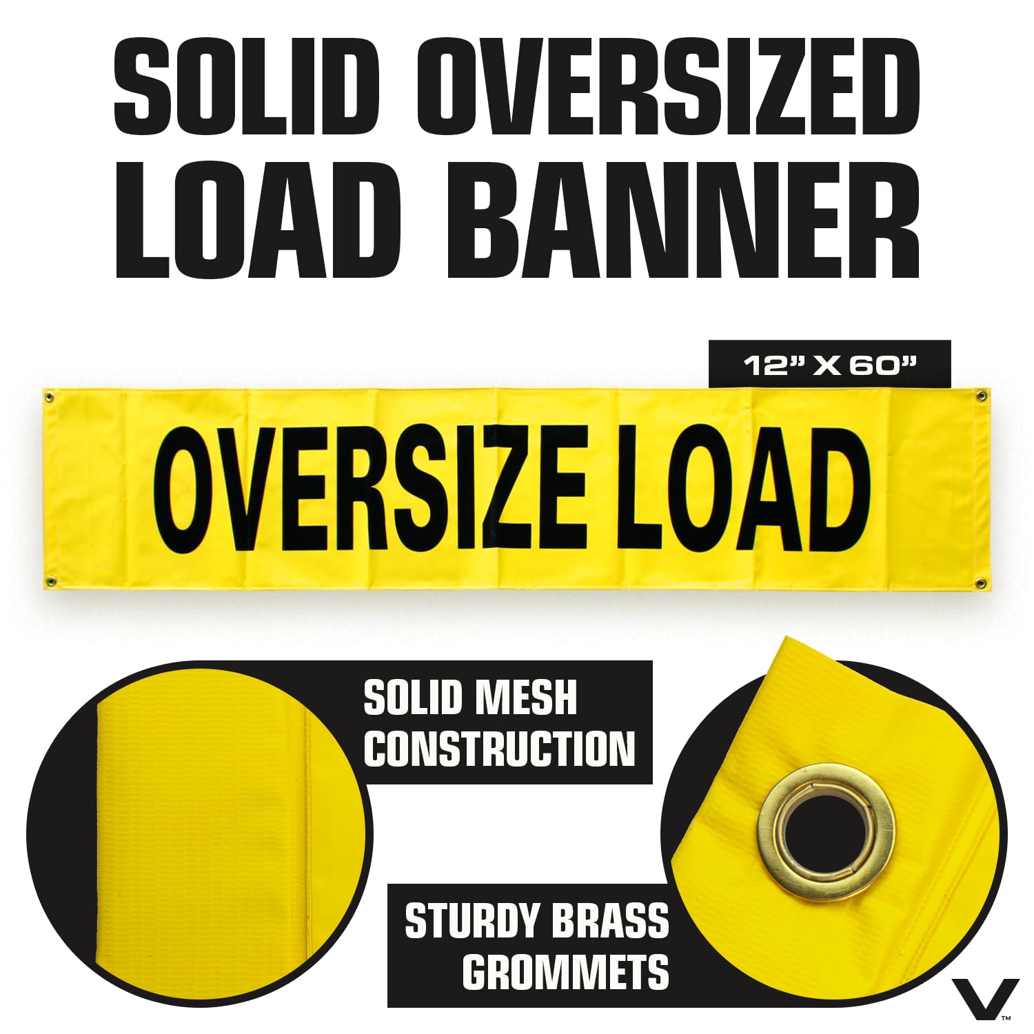 VULCAN Pilot Car Kit - Includes 2 Solid Oversized Load Banners, 1 Amber LED Emergency Warning Beacon, 8 Magnets, 4 Red Flags, and 4 Orange Flags - Image 3