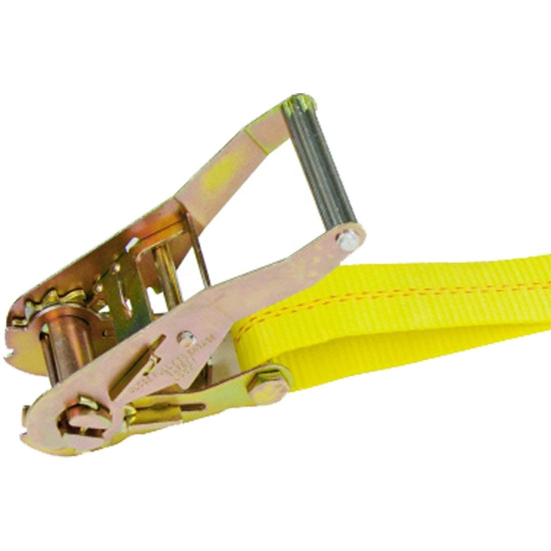 VULCAN Ratchet Strap with Chain Anchors - Classic Yellow - 2 Inch x 27 Foot - Case of 5-3,600 Pound Safe Working Load - Image 7