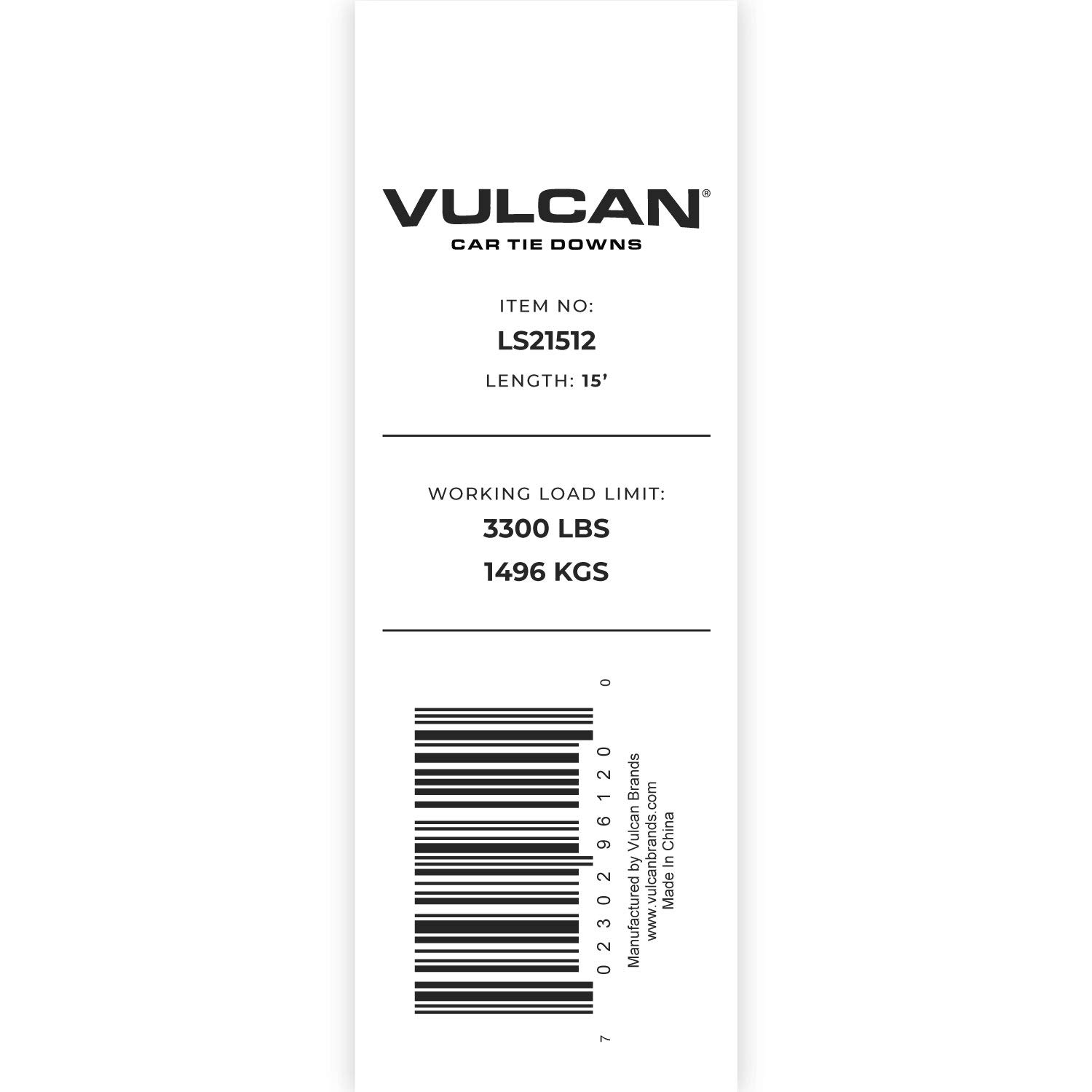 VULCAN Ratchet Style Lashing Strap - 2 Inch x 15 Foot - Image 7