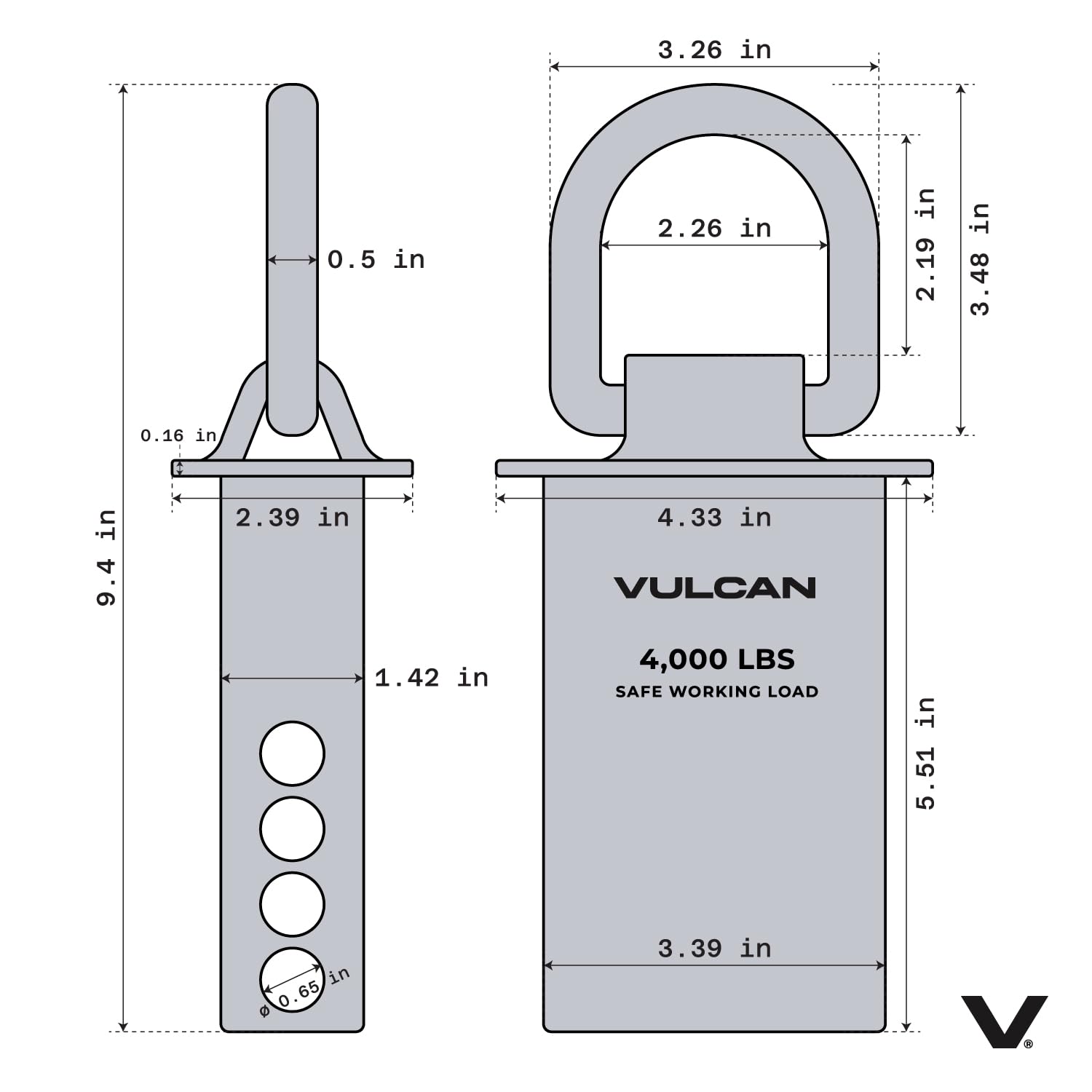 VULCAN Silver Stake Pocket D-Ring Assembly - 2 Pack - Image 7