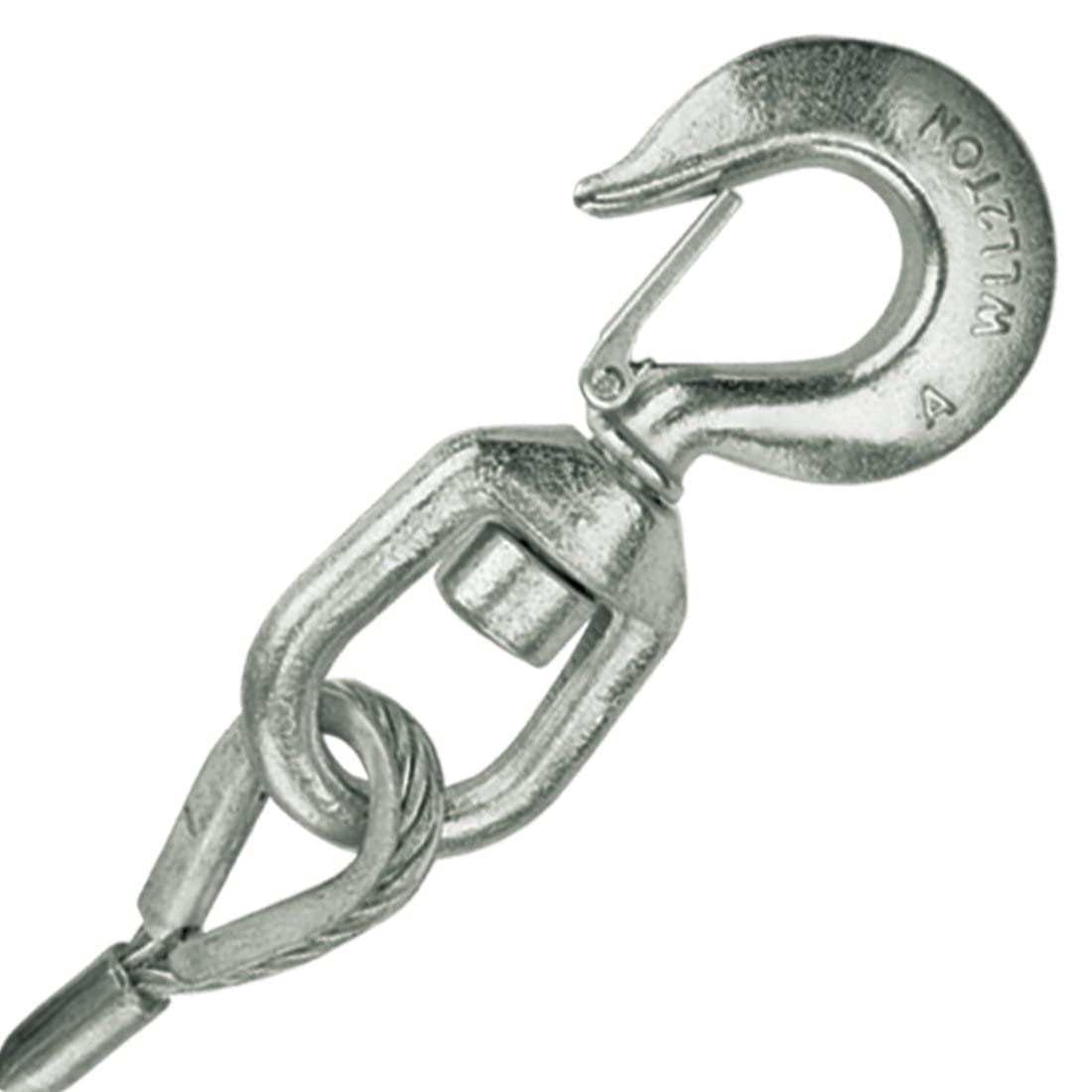 VULCAN Steel Core Winch Cable with Swivel Hook - 1/2 Inch x 50 Foot - 26,600 Pound Minimum Breaking Strength - Image 3