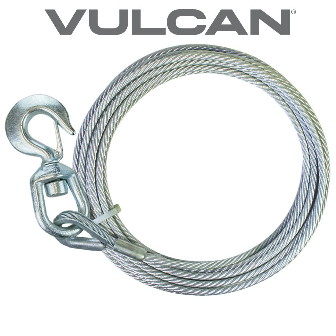 VULCAN Steel Core Winch Cable with Swivel Hook - 1/2 Inch x 50 Foot - 26,600 Pound Minimum Breaking Strength - Image 6