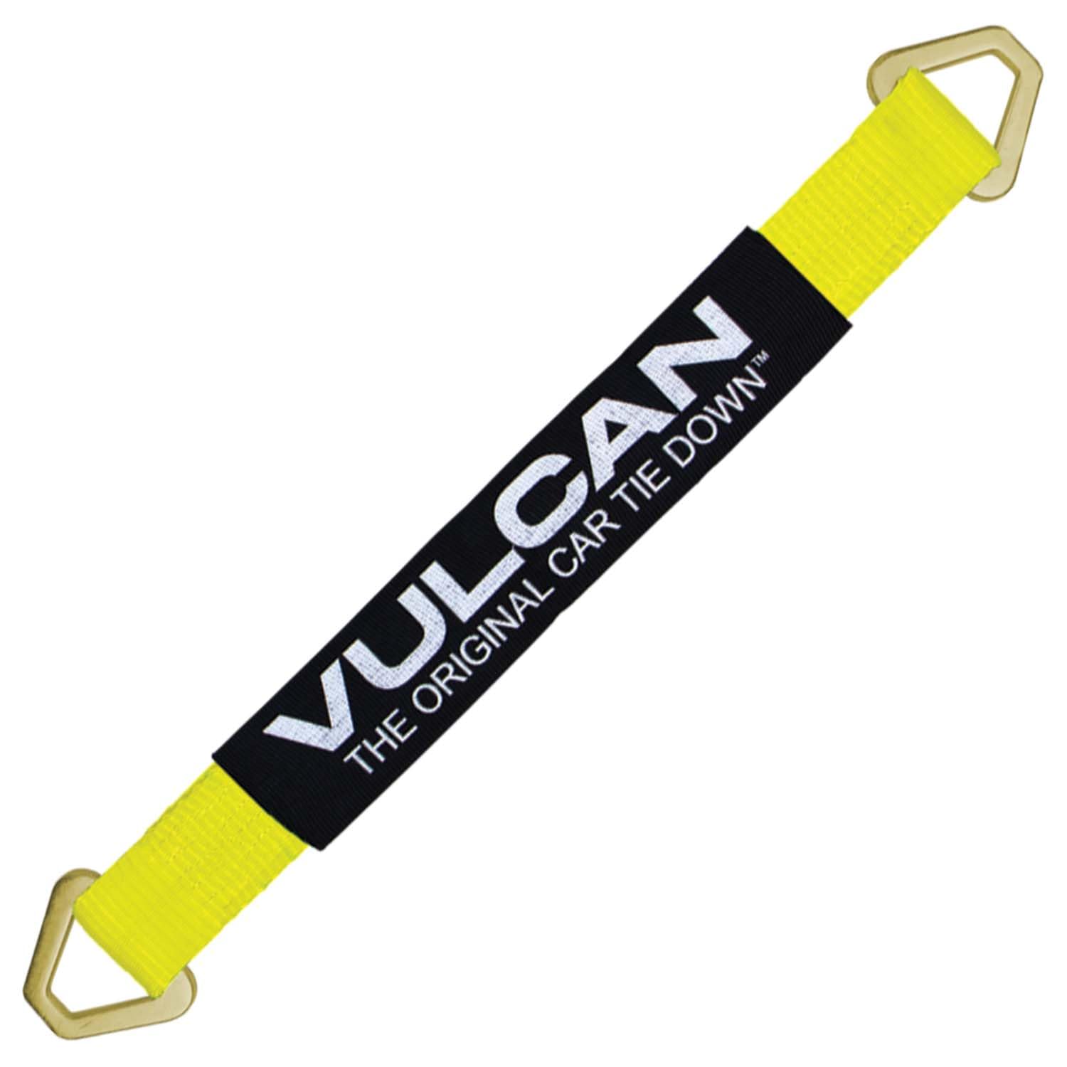 VULCAN Tie Down Axle Straps with Wear Pad - 4 Pack - Classic Yellow - 3,300 Pound Safe Working Load - Image 6