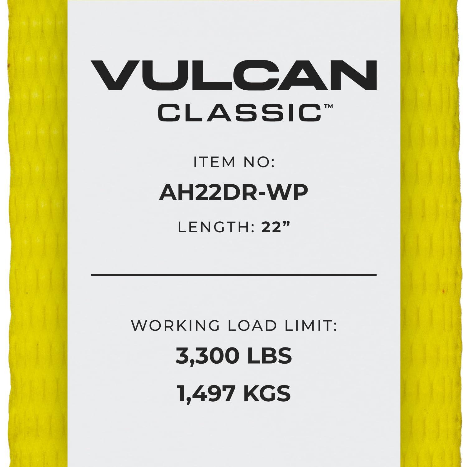 VULCAN Tie Down Axle Straps with Wear Pad - 4 Pack - Classic Yellow - 3,300 Pound Safe Working Load - Image 8