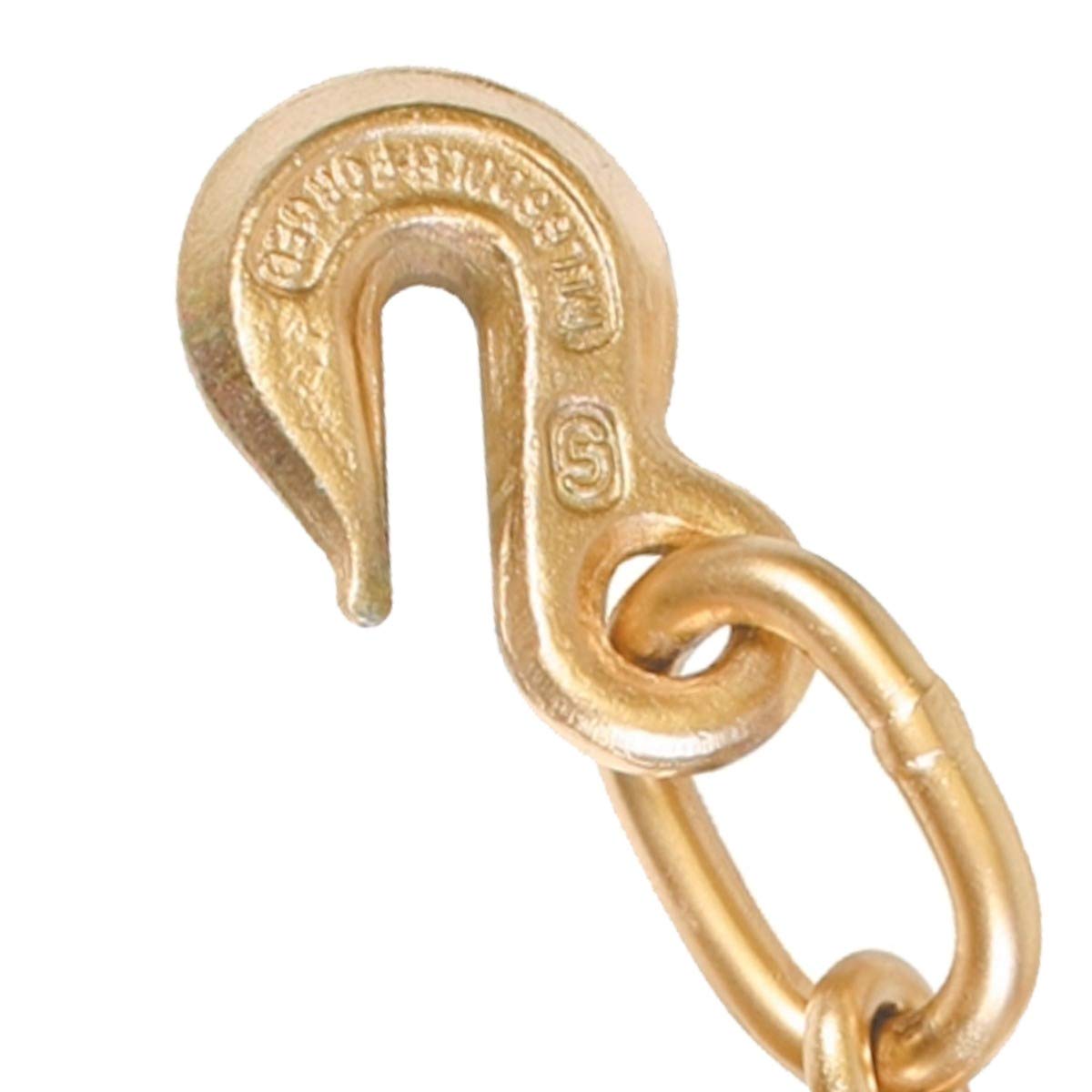 VULCAN Tow Chain with 15 Inch Forged J Hook and Grab Hook - Grade 70 Chain - 6 Foot - 4,700 Pound Safe Working Load - Image 4