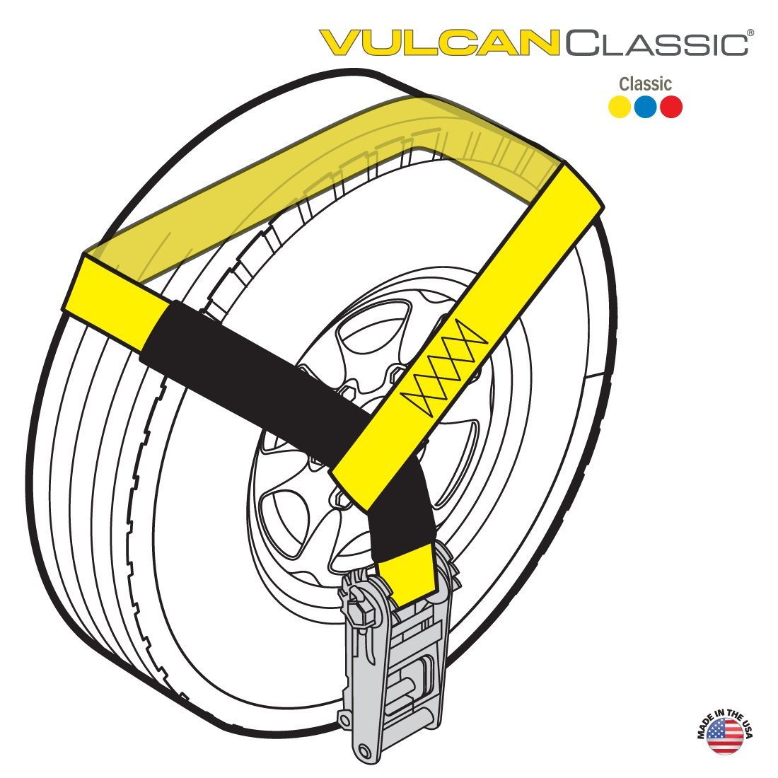 VULCAN Wheel Dolly Tire Harness - 96 Inch - Eye Loop - Red - 3,300 Pound Safe Working Load - Image 3