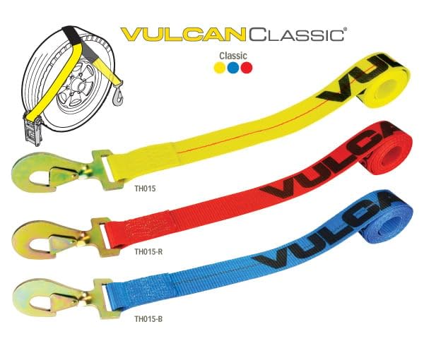 VULCAN Wheel Dolly Tire Harness - Twisted Snap Hook - 84 Inch - Classic Yellow - 3,300 Pound Safe Working Load - Image 3