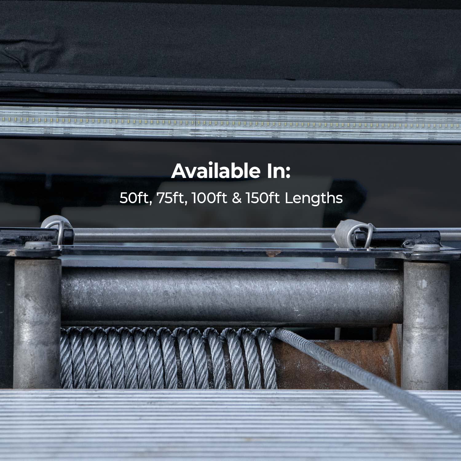 VULCAN Winch Cable - Self-Locking Swivel Hook - Galvanized Steel Core - 3/8 Inch x 50 Foot - 14,000 Lbs. Minimum Breaking Strength - Image 3